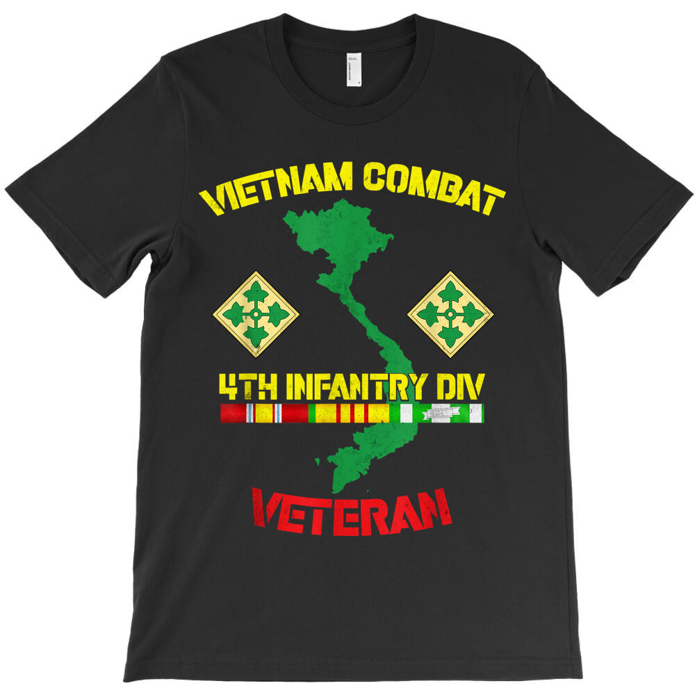 4th Infantry Division Vietnam Combat Veteran T-Shirt