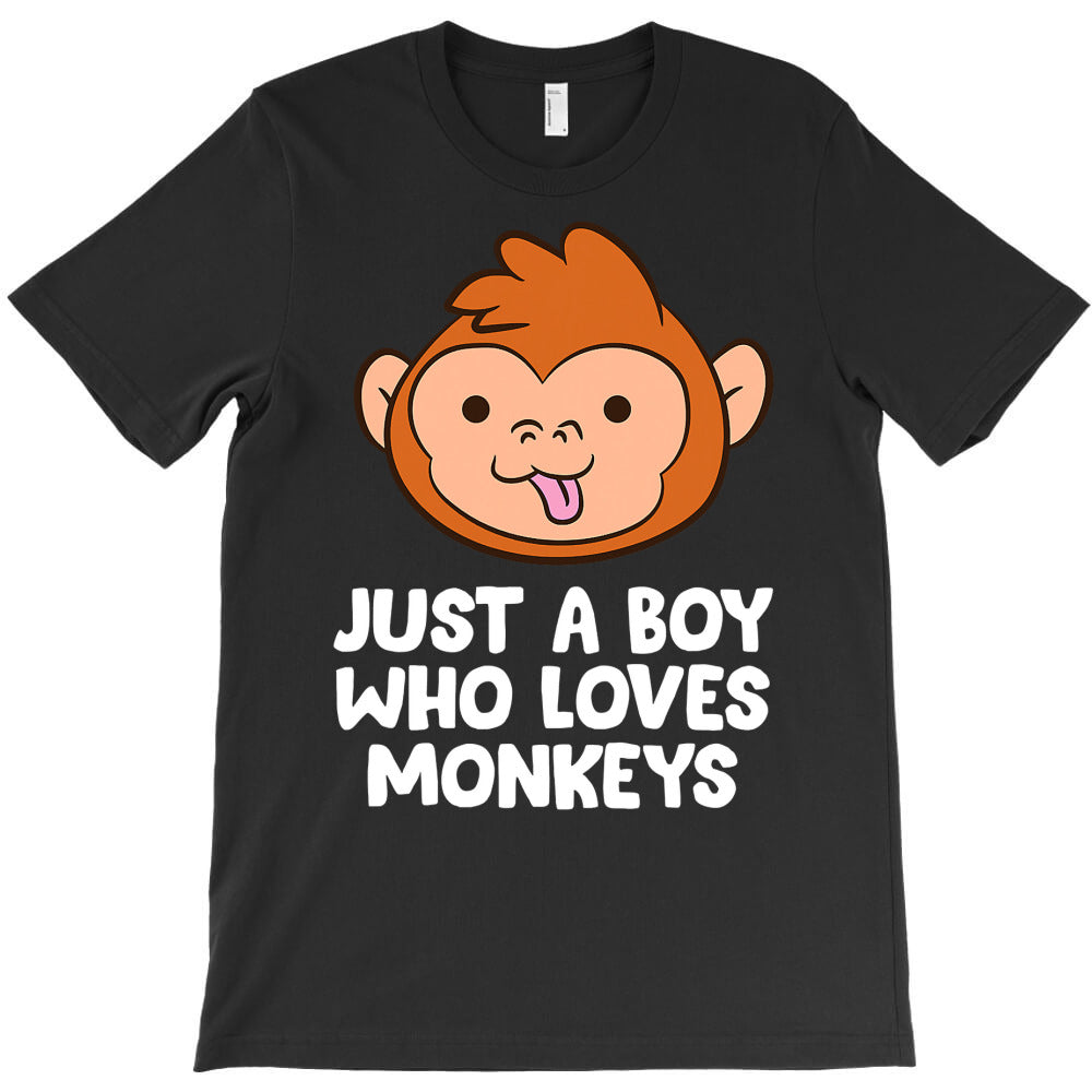 just a boy who loves monkeys cute monkey T-Shirt