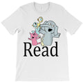 teacher library read book club piggie elephant pigeons funny t shirt T-Shirt