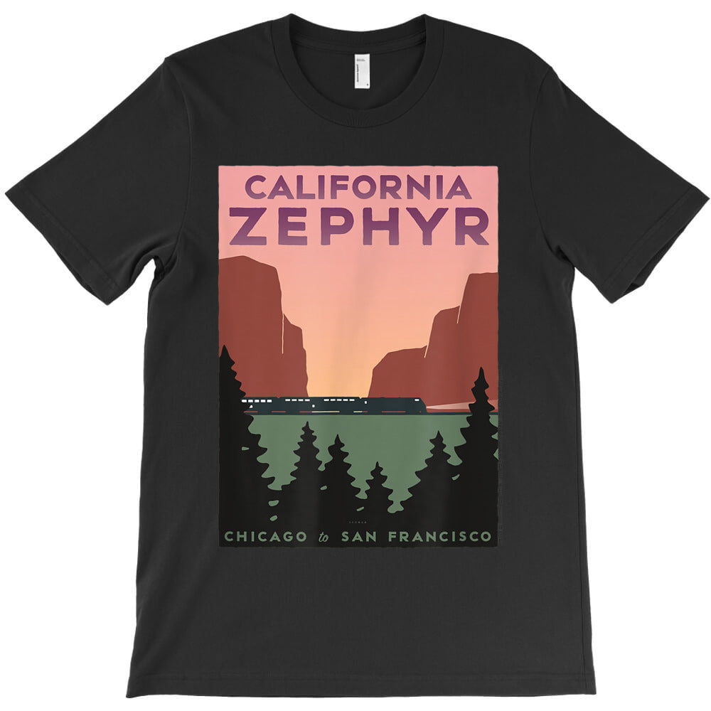 California Zephyr Chicago to San Francisco T-Shirt