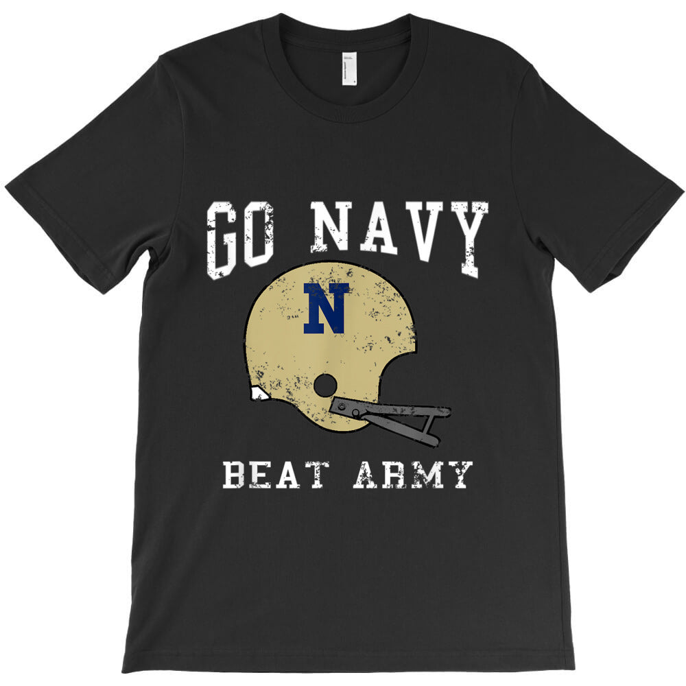Go Navy Beat Army America's Game Vintage Football Helmet T-Shirt