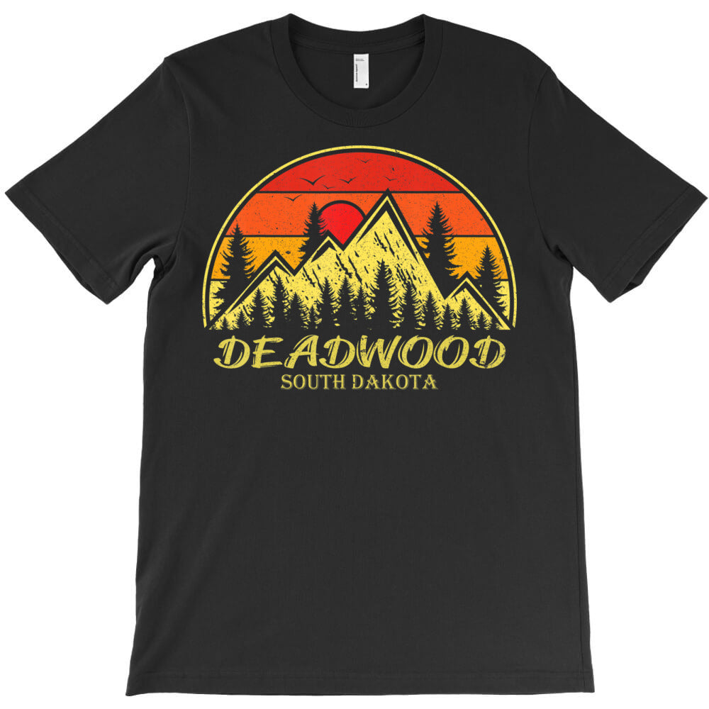 Vintage Deadwood South Dakota Sd Mountains Hiking Souvenir T-Shirt