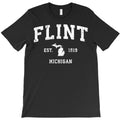 flint michigan mi vintage athletic sports design long sleeve t shirt T-Shirt