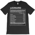 leonard nutrition facts funny sarcastic personalized name t shirt T-Shirt