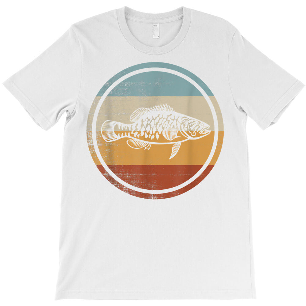 retro vintage fishing design murray cod fish t shirt T-Shirt