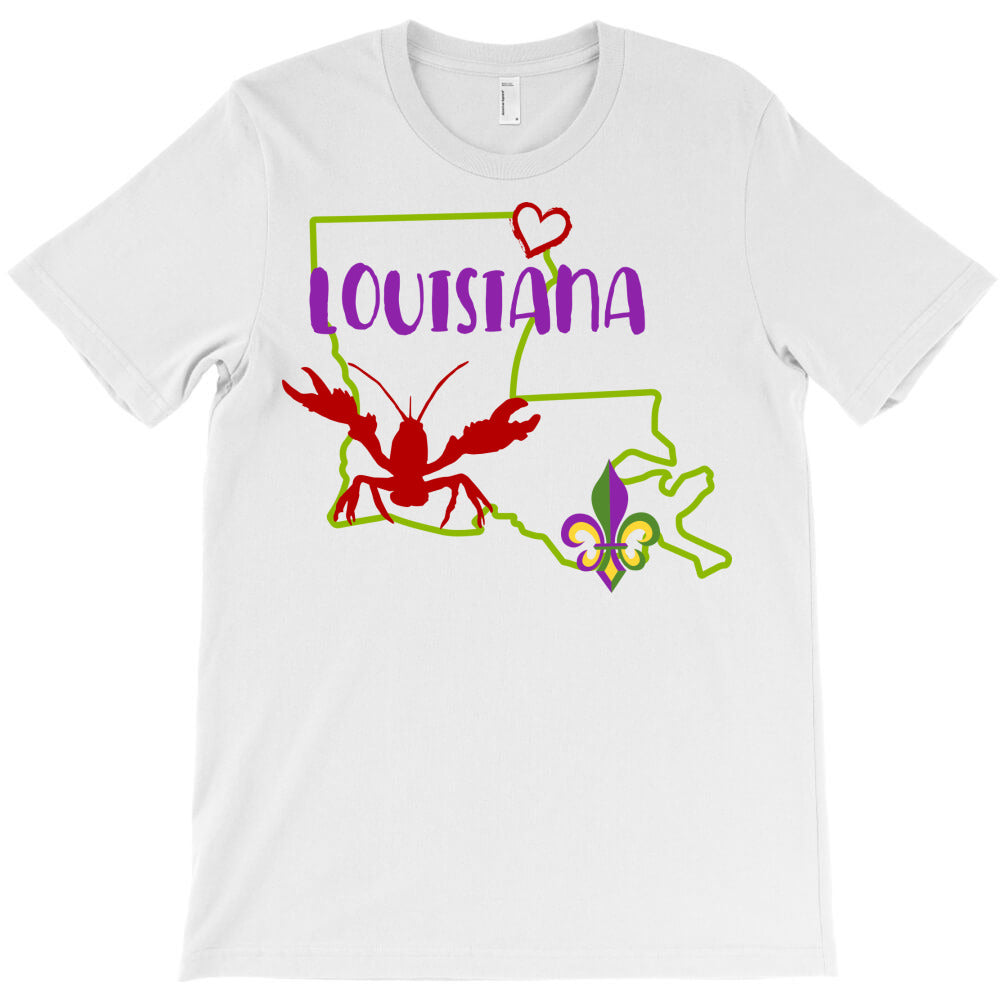 louisiana crawfish map T-Shirt