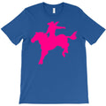 pink black western bucking bronco cowboy red cute T-Shirt