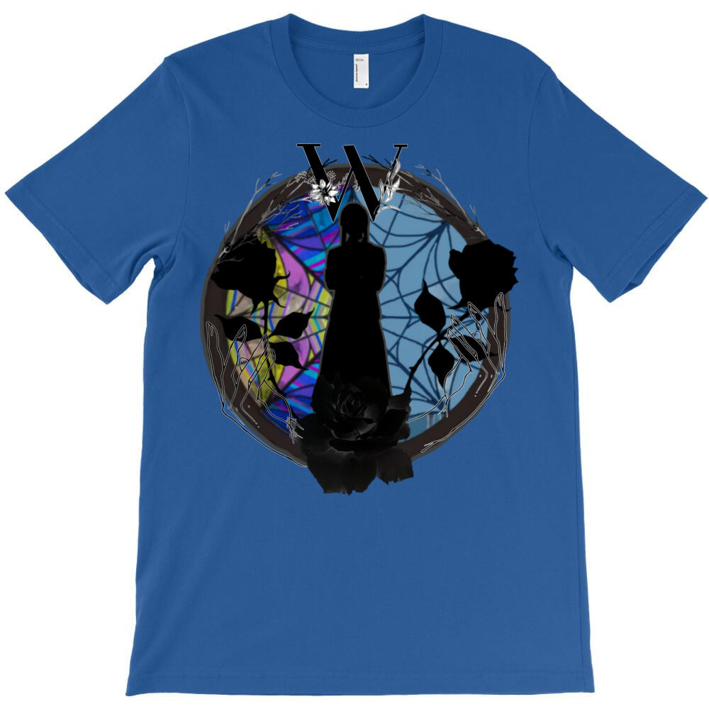 wednesday adams stain glass floral T-Shirt