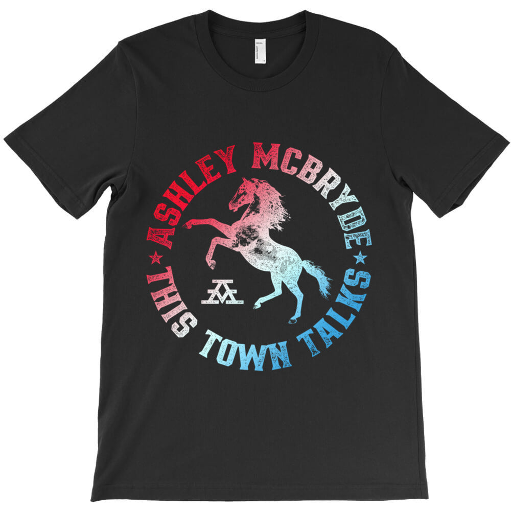 McBryde This Town Talks Rainbow Faded Classic T-Shirt