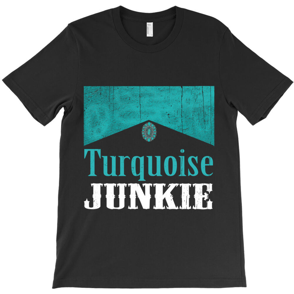Turquoise Junkie Turquoise Gemstone Lovers Vintage Style Pullover Hood T-Shirt
