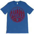 retro vintage philadelphia baseball old school red philly city skyline T-Shirt
