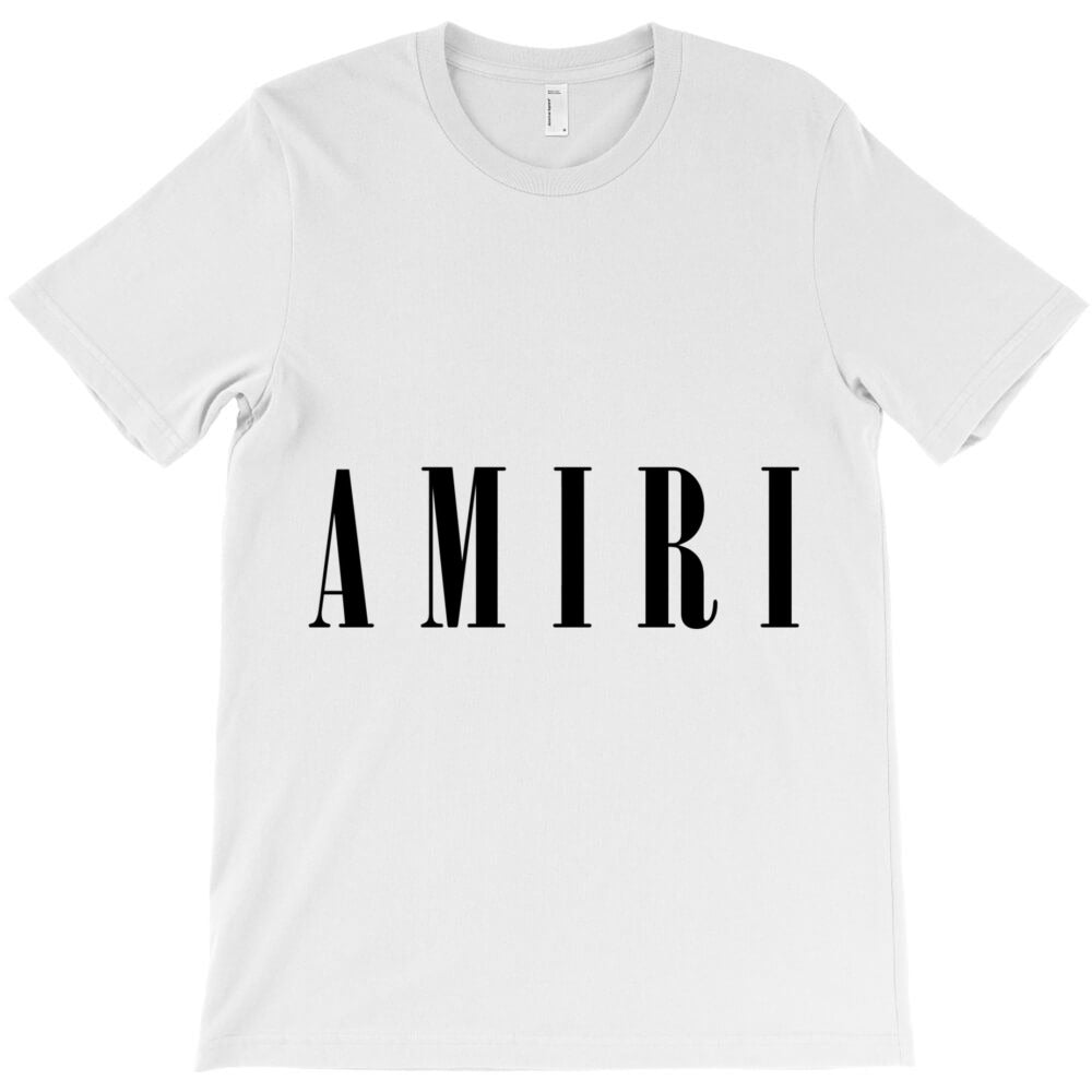 amiri black font T-Shirt