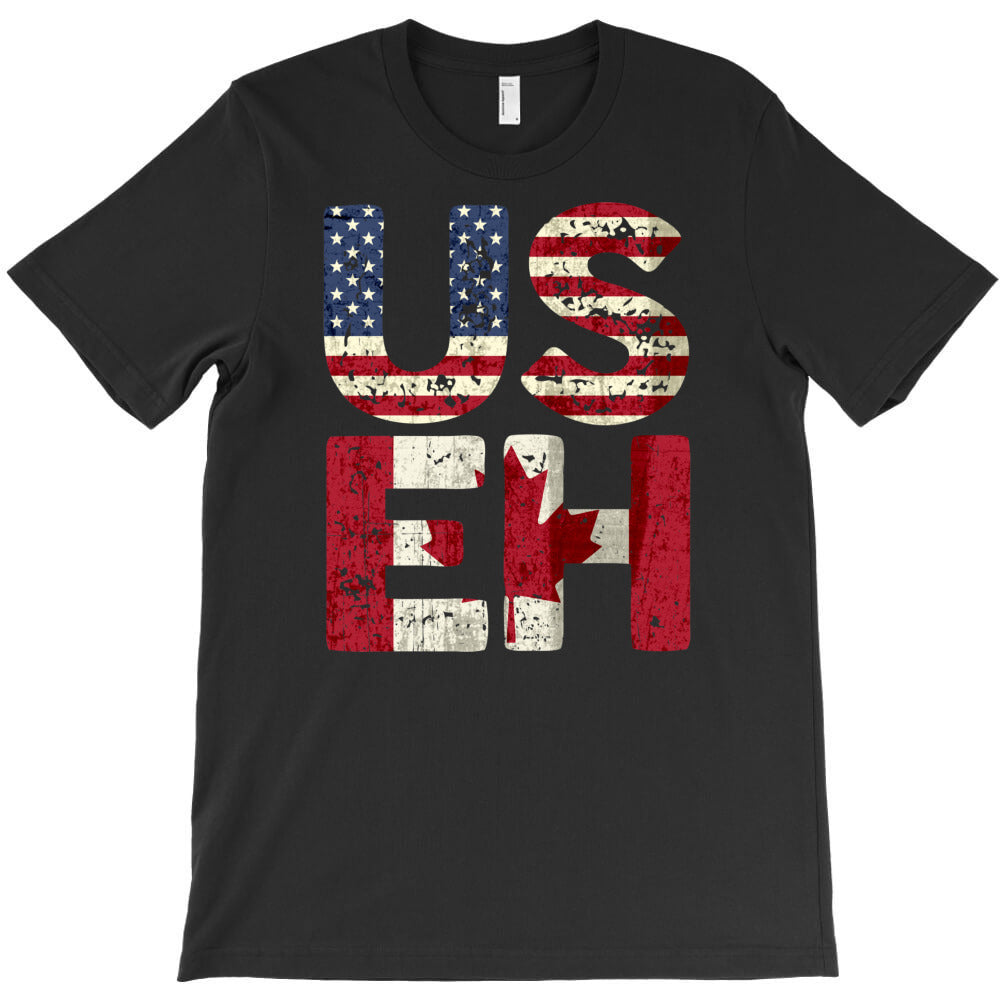 canada us eh american canadian flag vintage america colors patriotic g T-Shirt