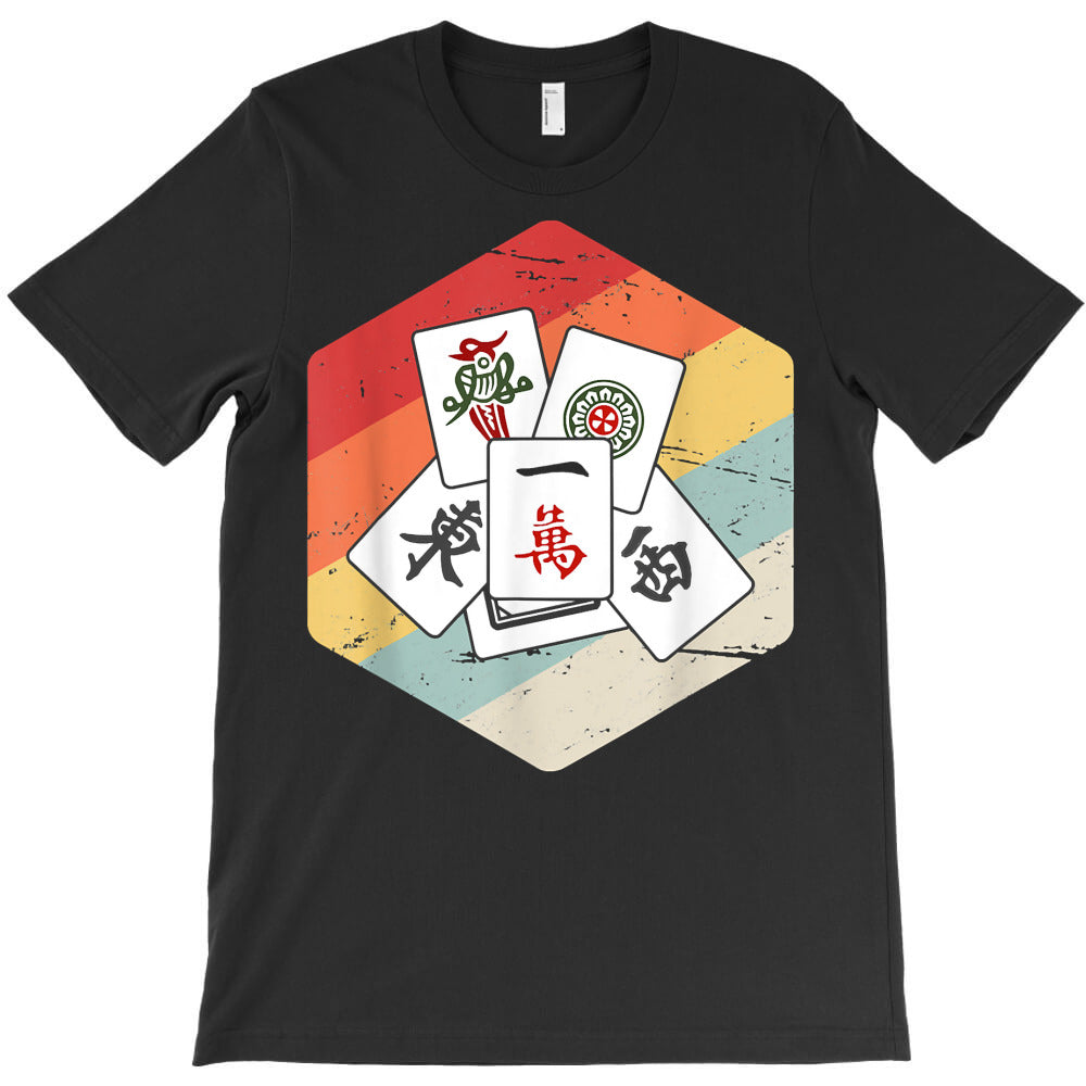 vintage retro mahjong sets mahjong board game t sh T-Shirt