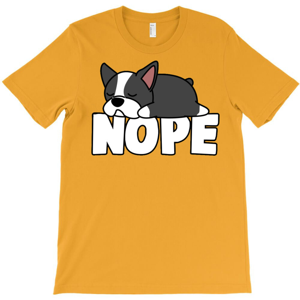 napping boston terrier funny T-Shirt