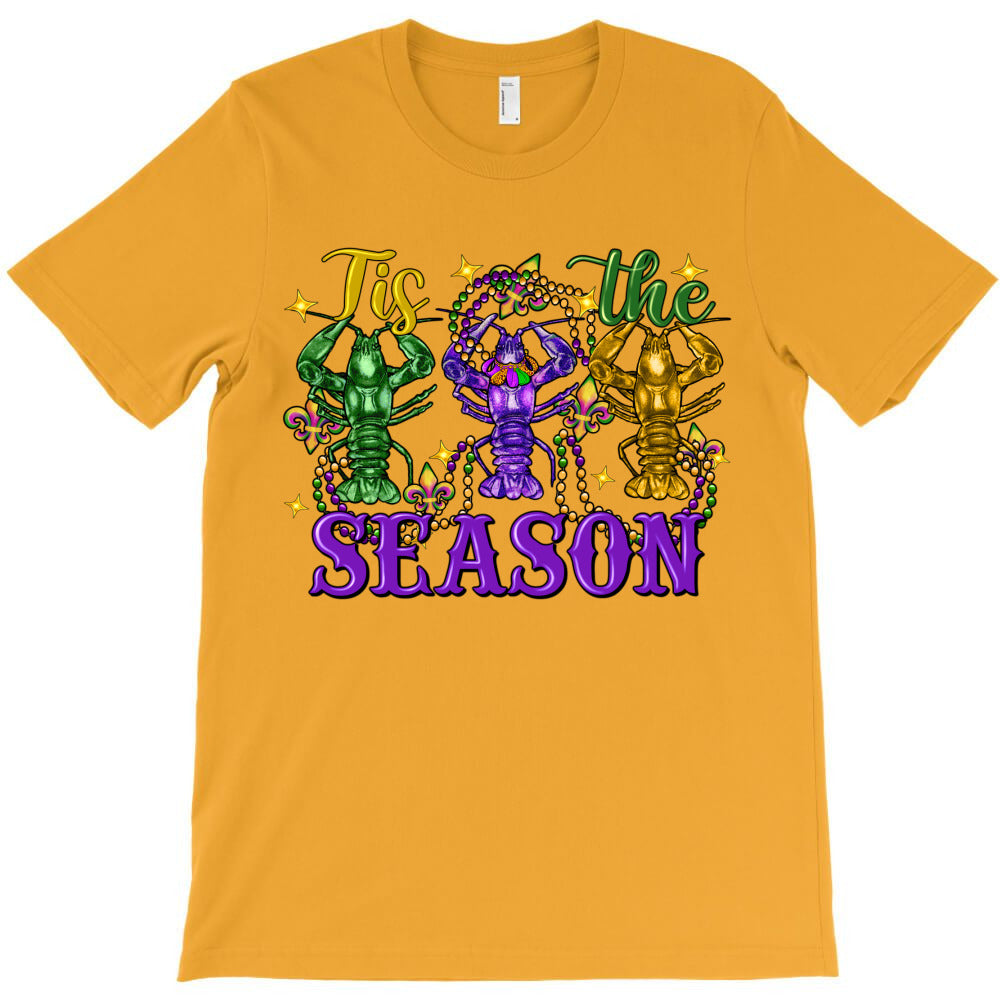 Tis the season crawfish Mardi Gras T-Shirt