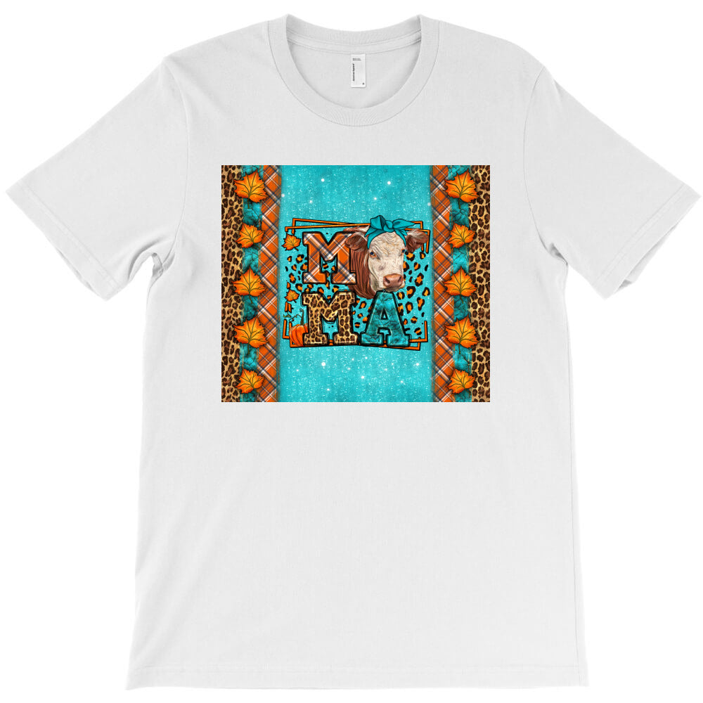Western Fall Cow Mama T-Shirt