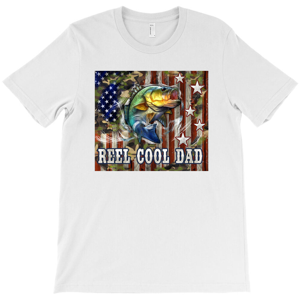 4th of July Western Reel Cool Dad Bass T-Shirt