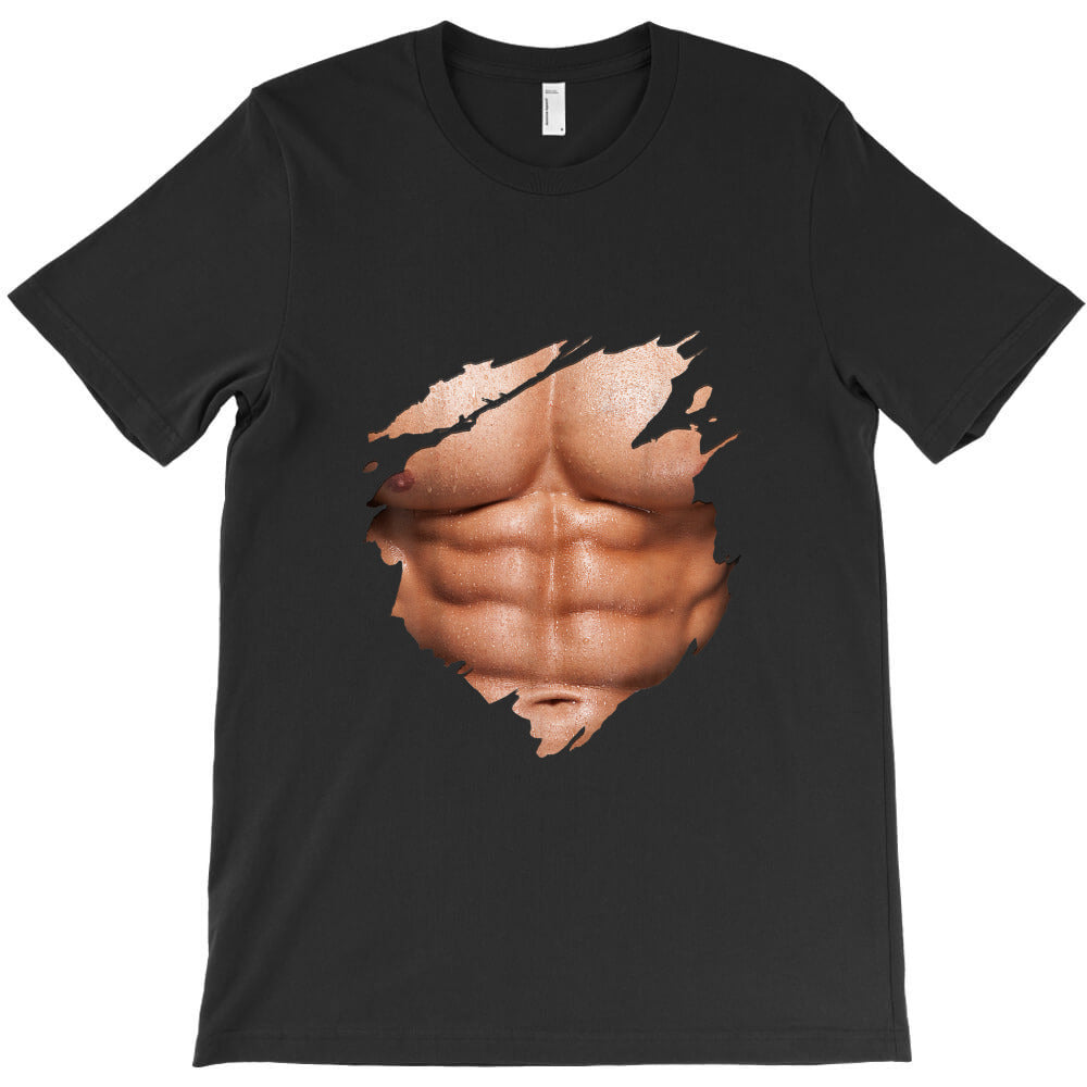 chest six pack abs muscles bodybuilder T-Shirt