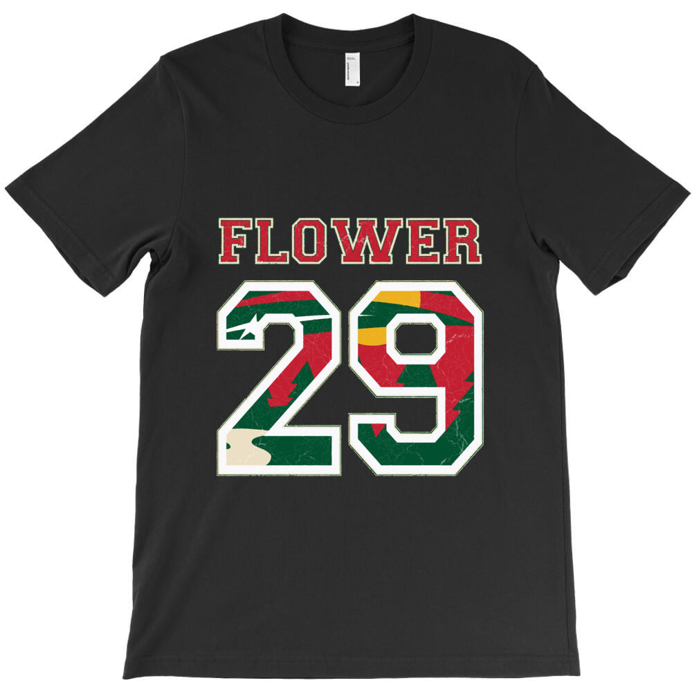 flower 29 wild goalie fleury minnesota pro ice hockey design T-Shirt
