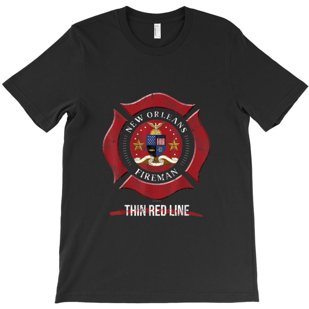 new orleans firefighter shirt firefighter gifts louisiana T-Shirt