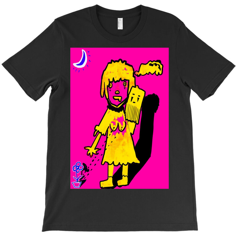 surreal character with moon and flower T-Shirt