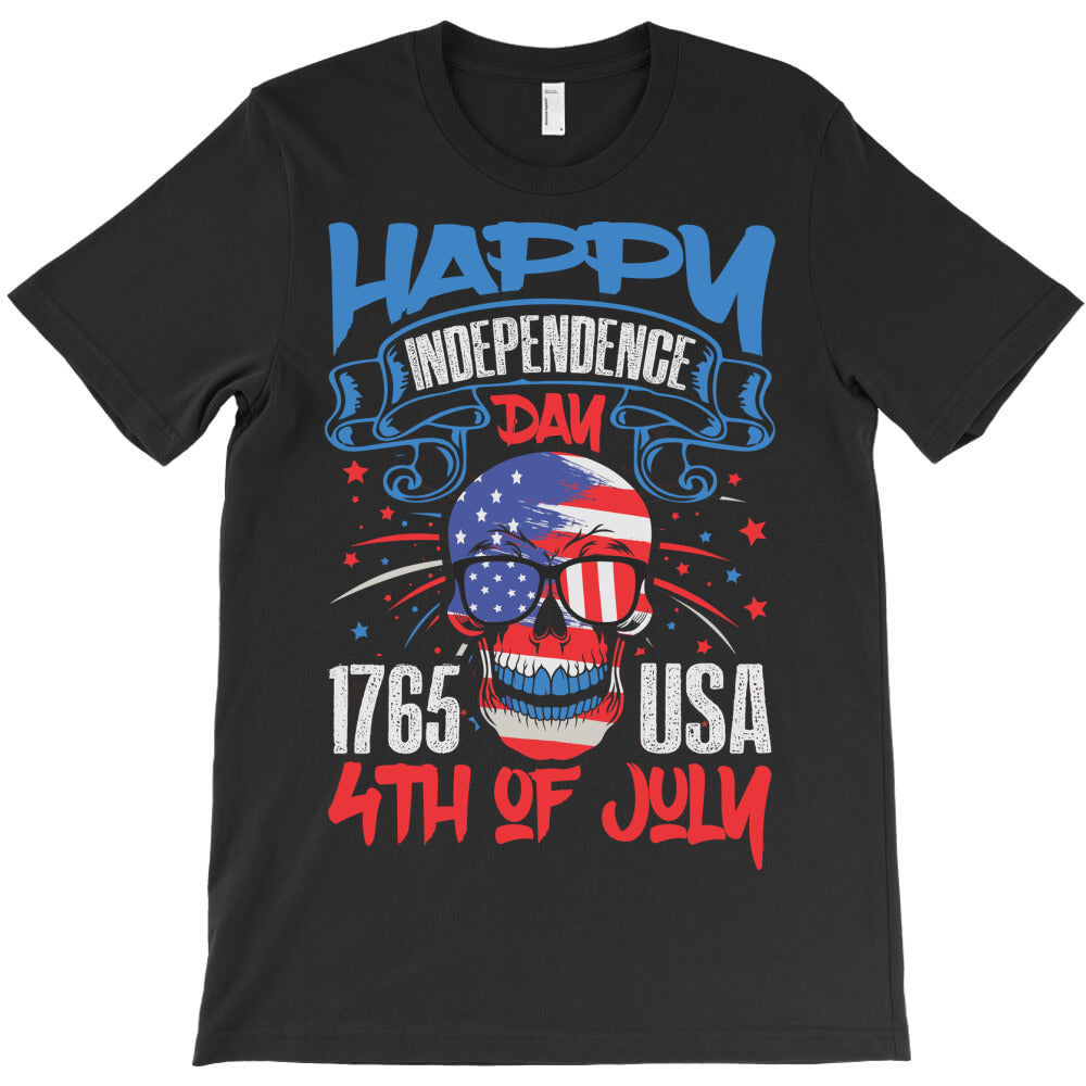 Happy independence day, usa, skull, Asim T-Shirt