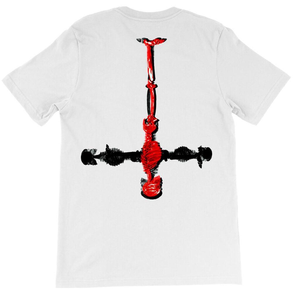 inverted skeletal cross T-Shirt