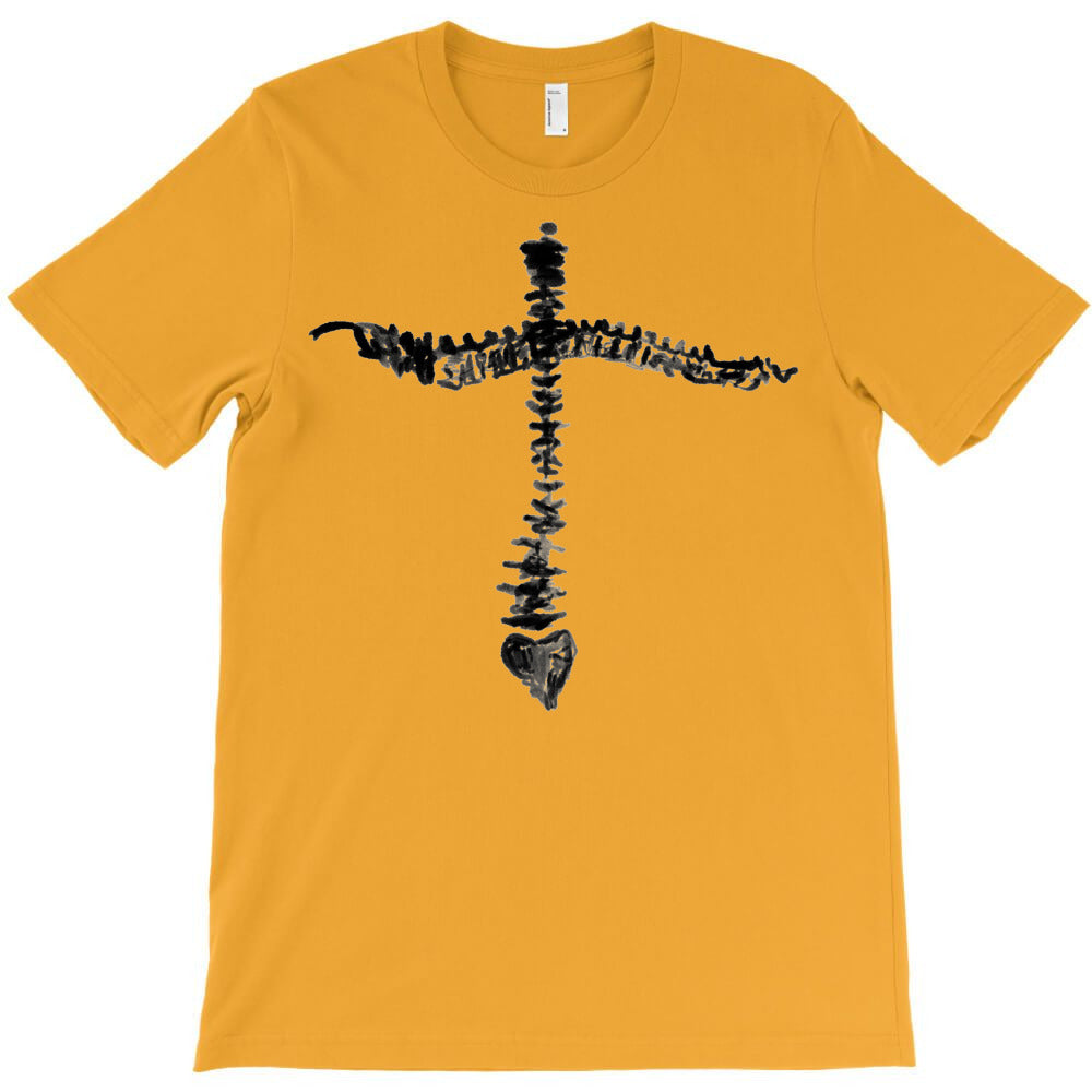 spine and heart cross T-Shirt