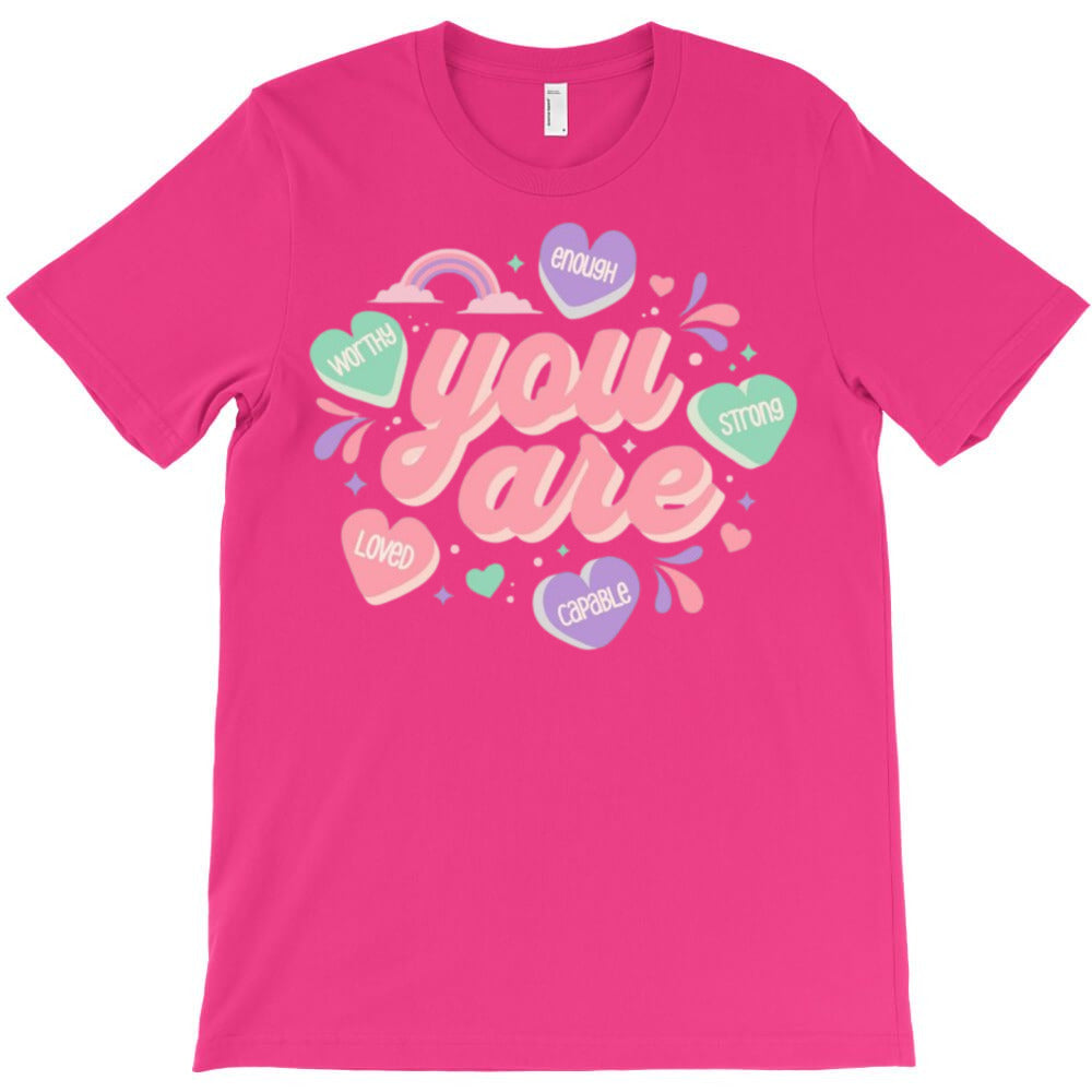 customizable colorful self love affirmation T-Shirt