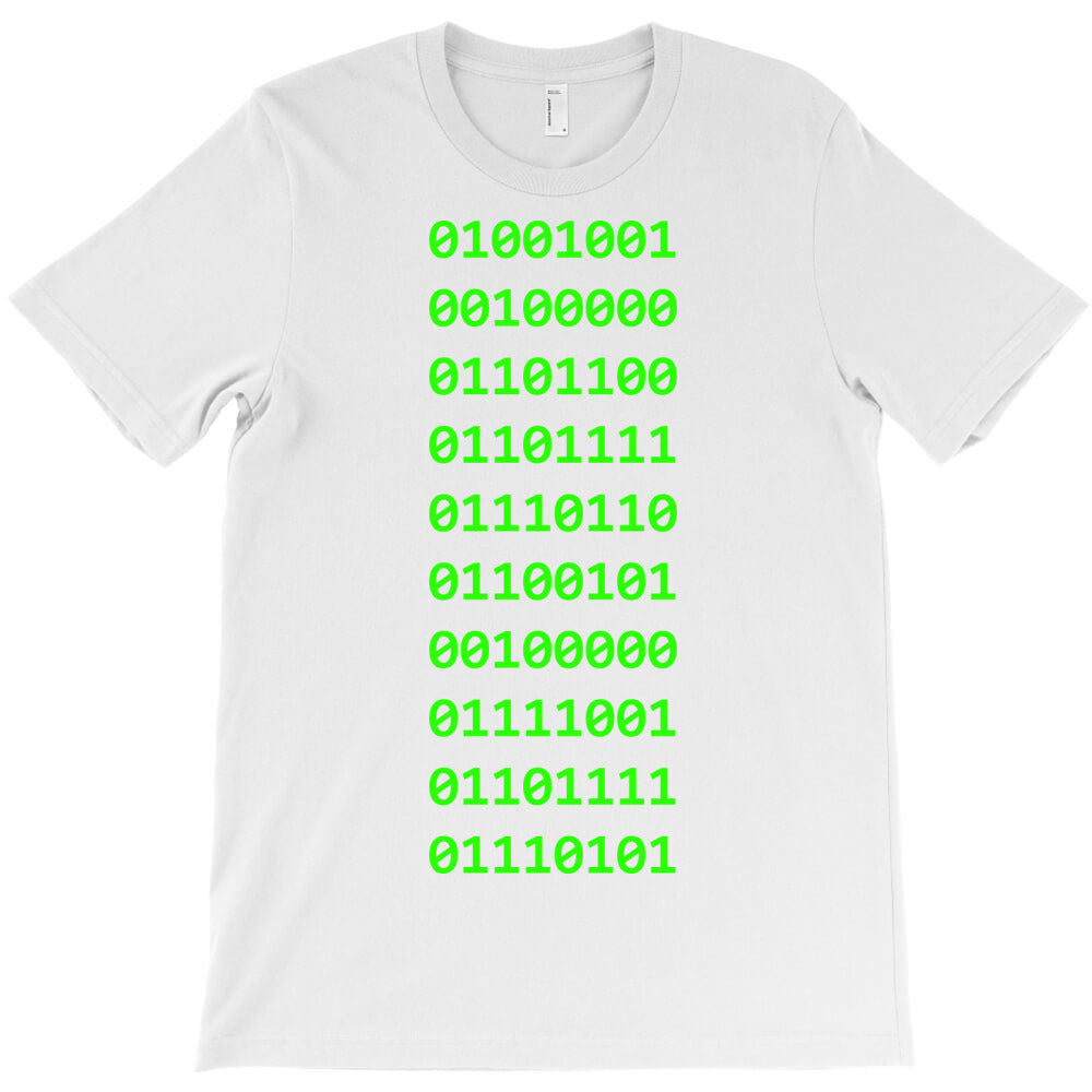 I LOVE YOU in Binary numbers T-Shirt