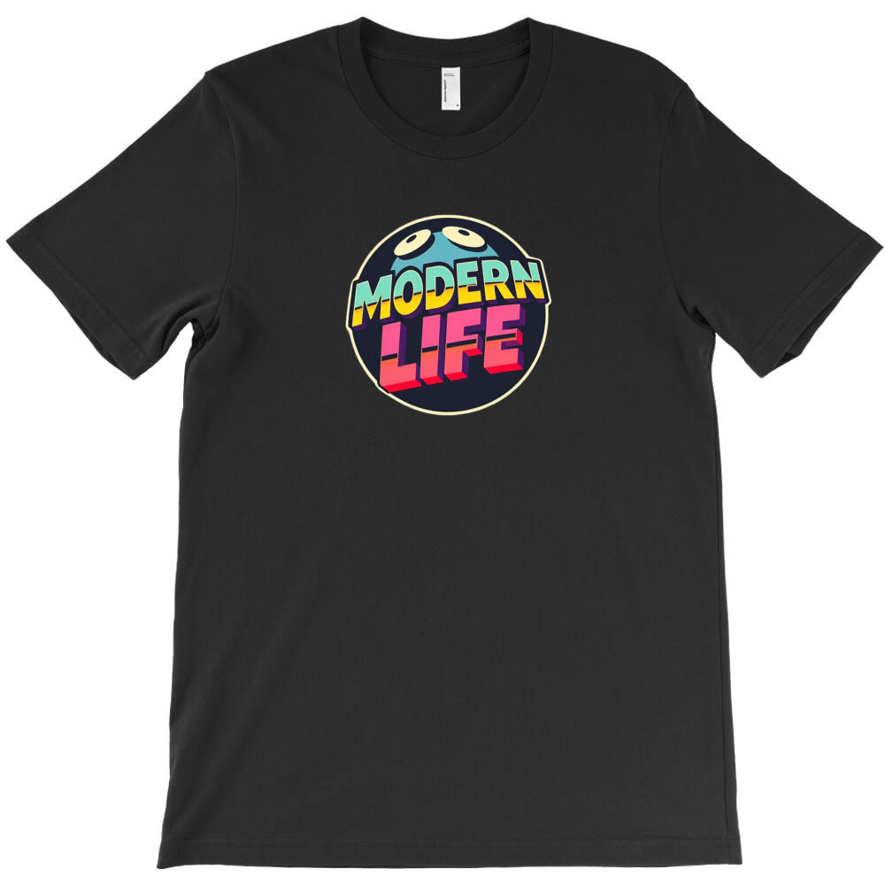 Modern Life retro futurism typography T-Shirt