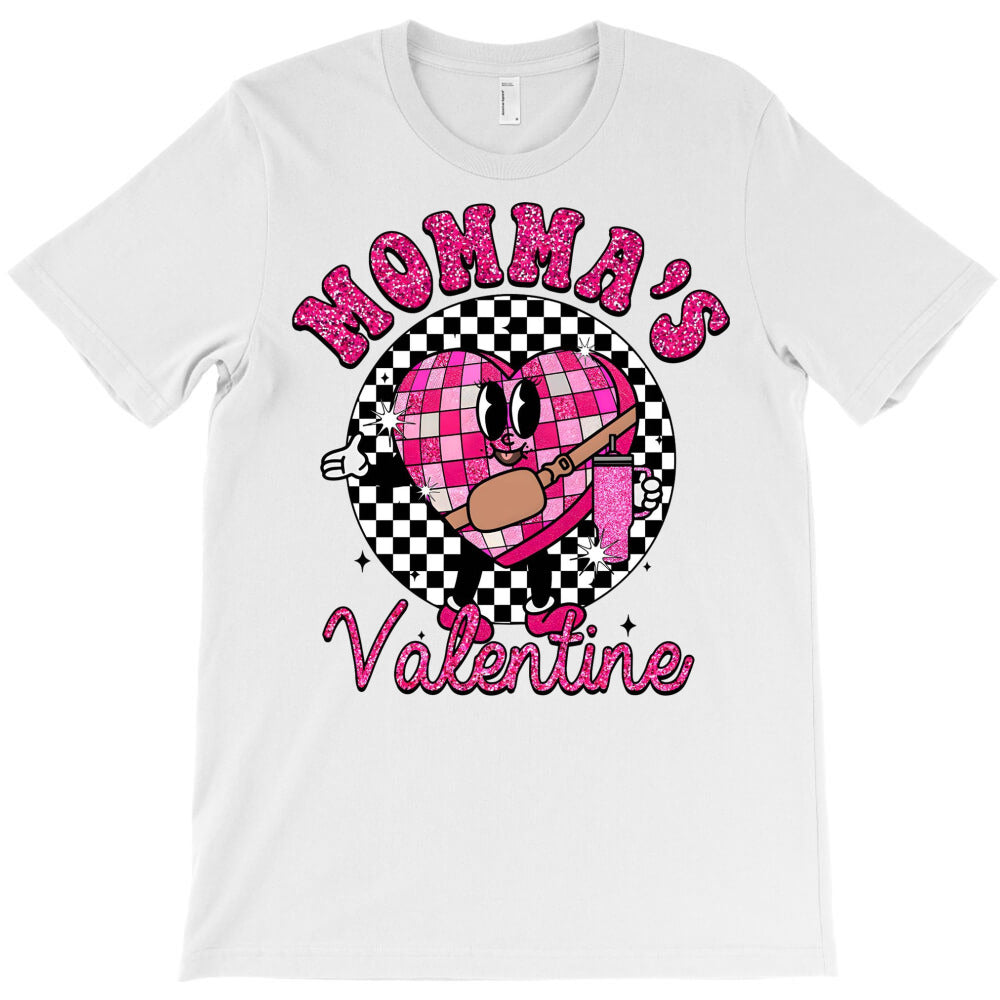 Glitter Mommas Valentine Candy Heart T-Shirt