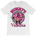 Glitter Mummys Valentine Candy Heart Checkered T-Shirt