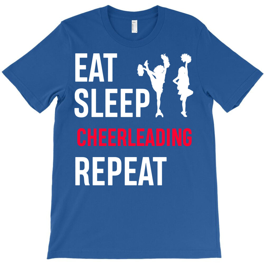 eat sleep cheerleading repeat funny cheerleader T-Shirt