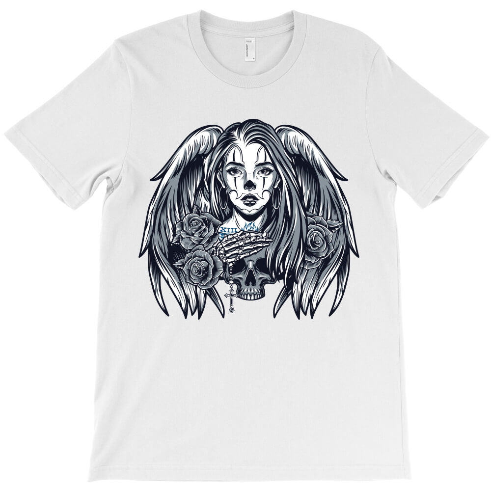 Skull, Skulls, Skeleton, Angel T-Shirt