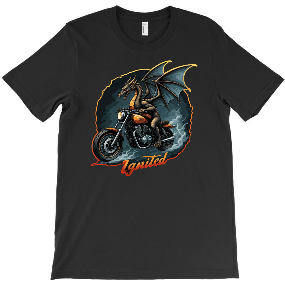 dragon rider on motorcycle T-Shirt