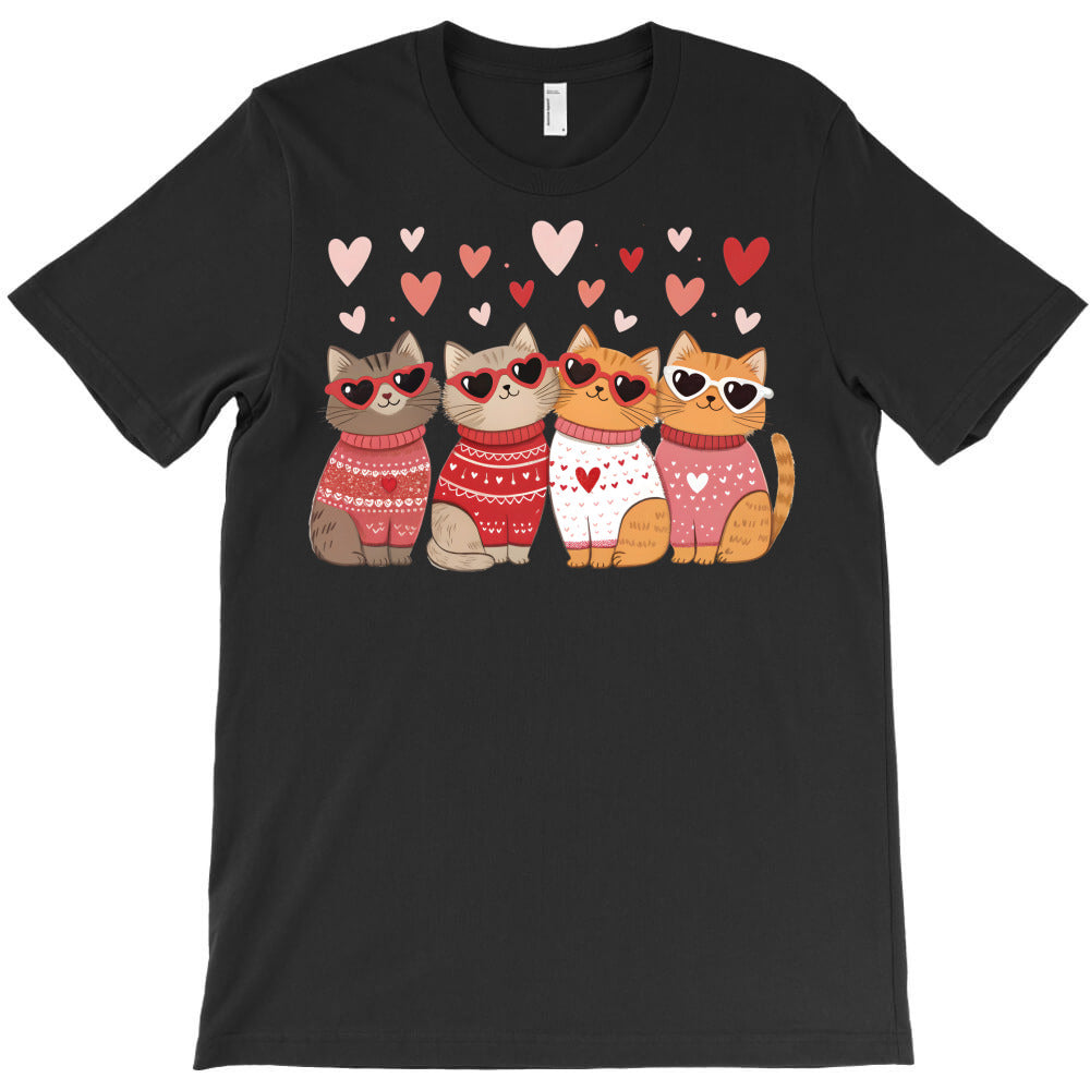 funny valentine cats T-Shirt