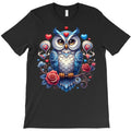 enchanted owl with hearts and roses T-Shirt