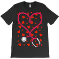 heart stethoscope cute love nursing valentines day T-Shirt
