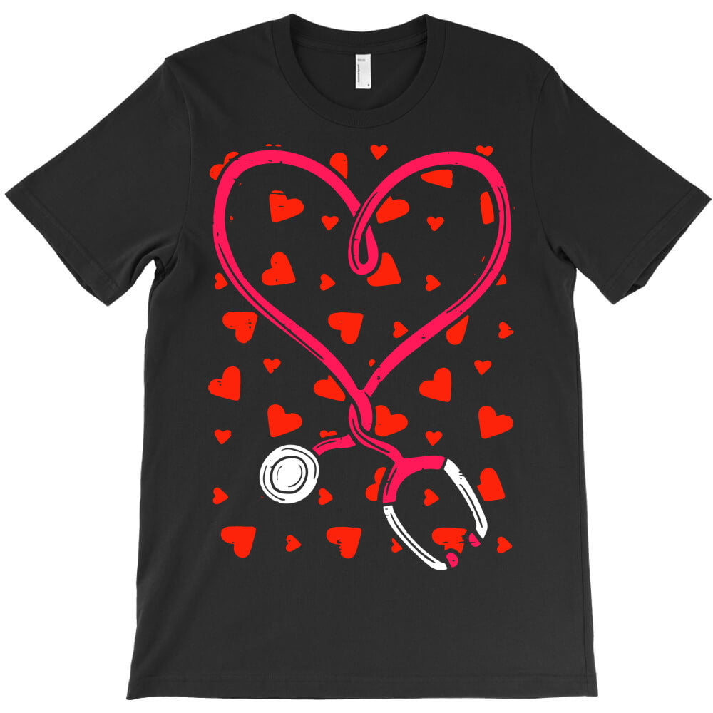 heart stethoscope cute love nursing valentines day T-Shirt