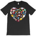 Book Lover Librarian Teacher Bookish Books Heart V T-Shirt