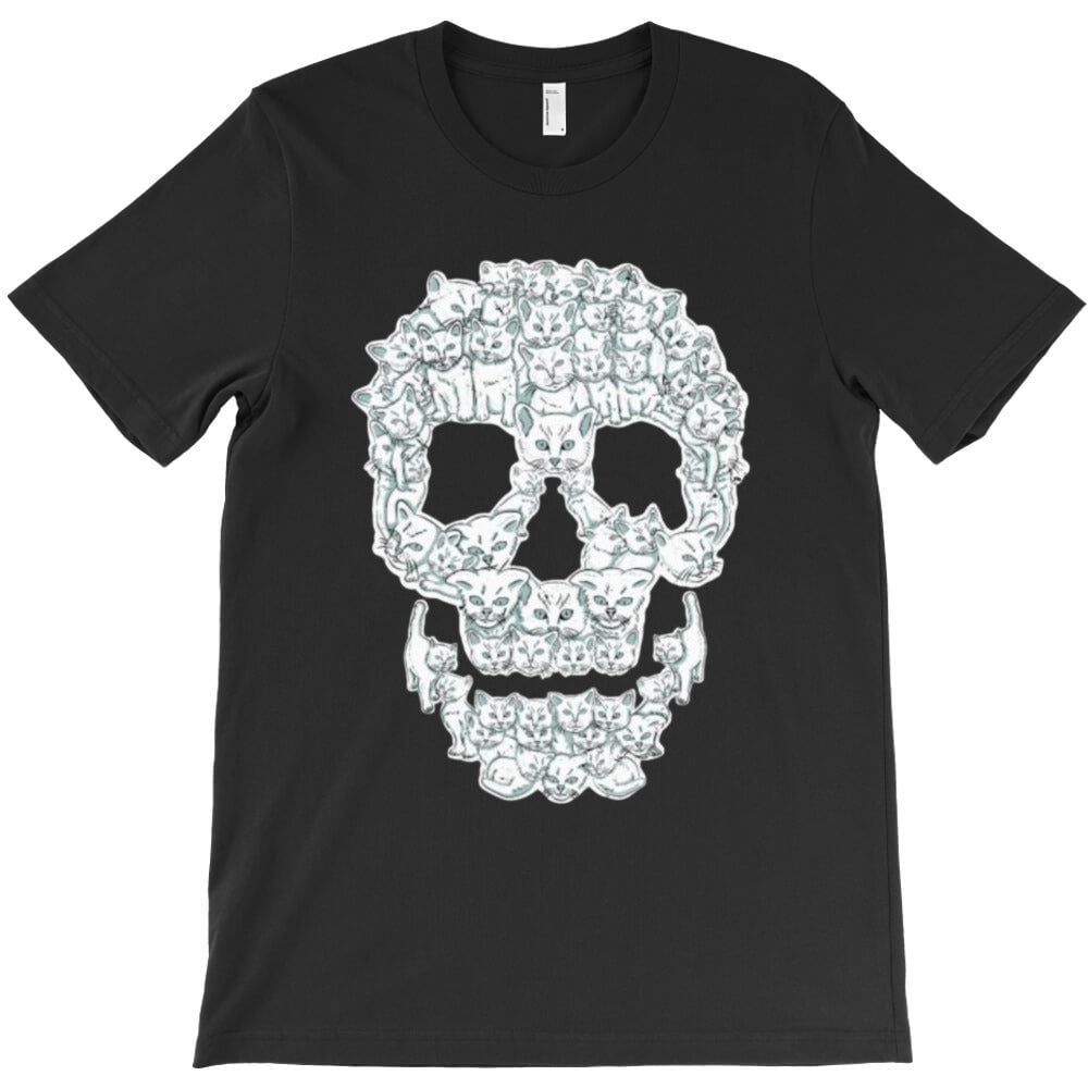feline skull illusion T-Shirt