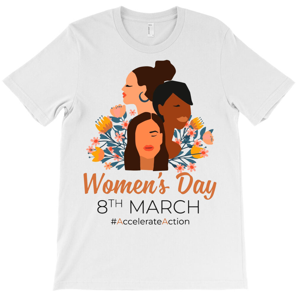 Accelerate Action Womens Day Floral T-Shirt