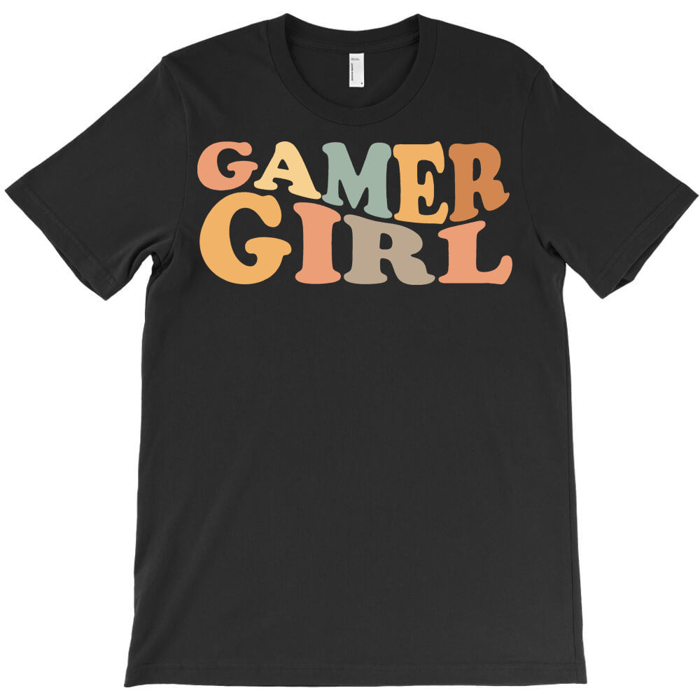 image title gamer girl typography art T-Shirt