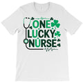 St Patricks Day Svg Lucky Nurse Stethoscope Shamro T-Shirt