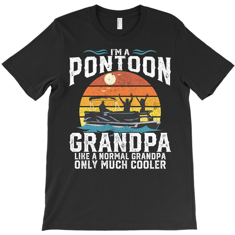 cool pontoon grandpa graphic T-Shirt