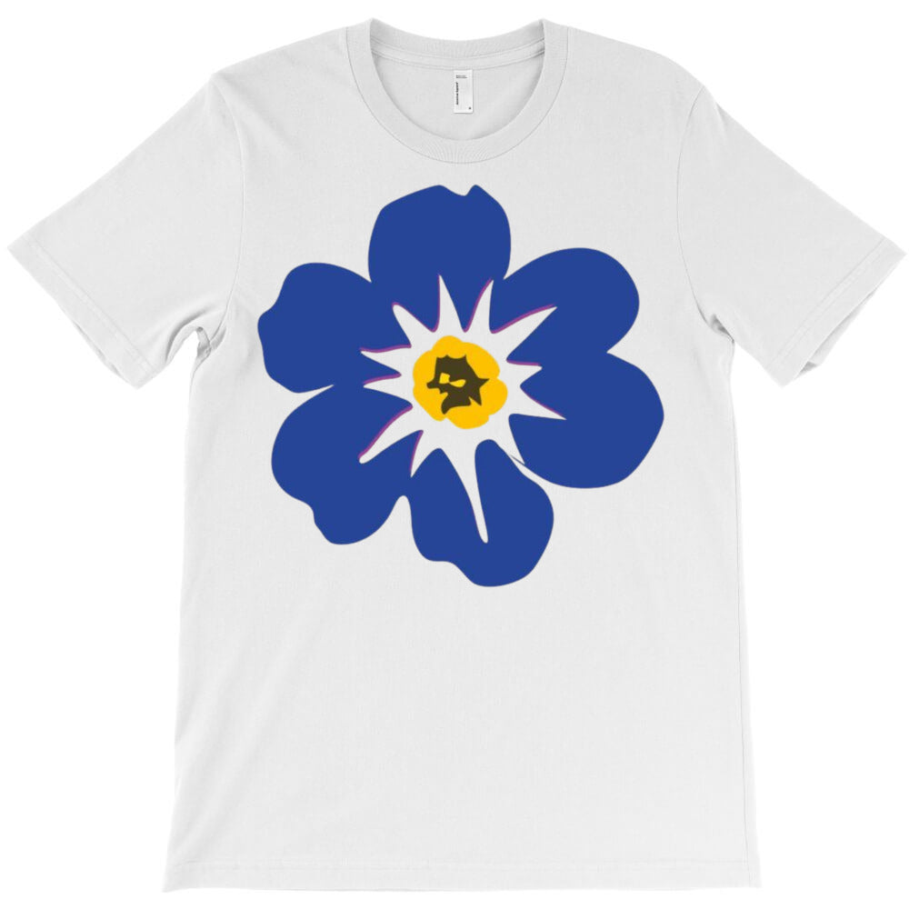 blue flower art T-Shirt