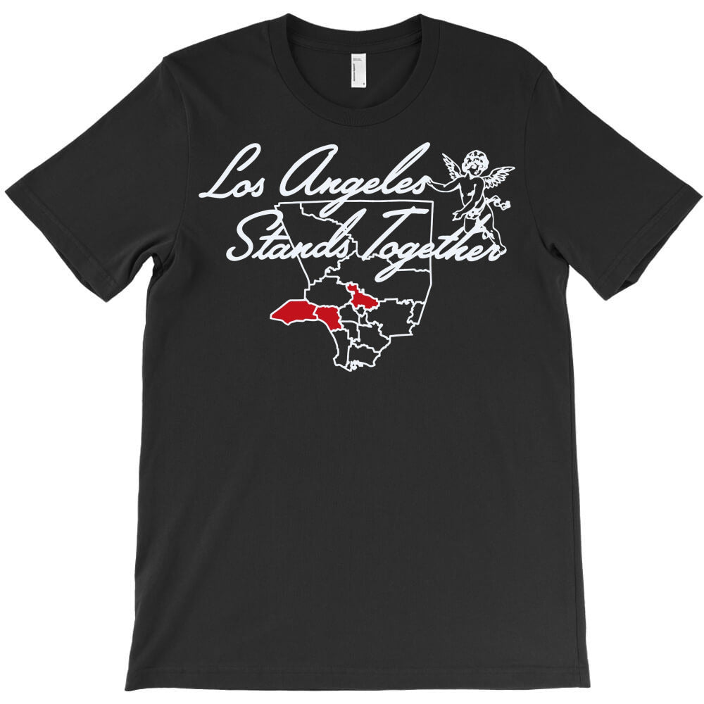 La Strong United Against Wildfires Map T-Shirt