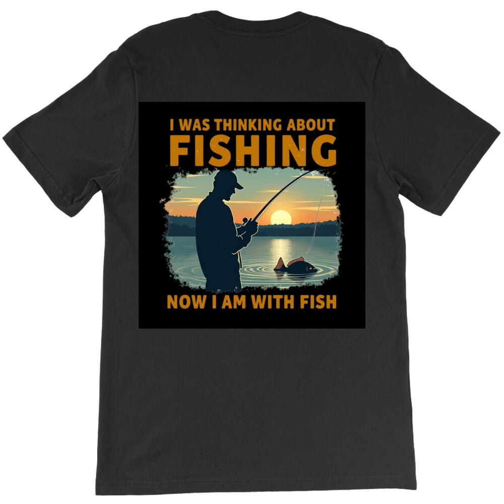 sunset fishing silhouette T-Shirt